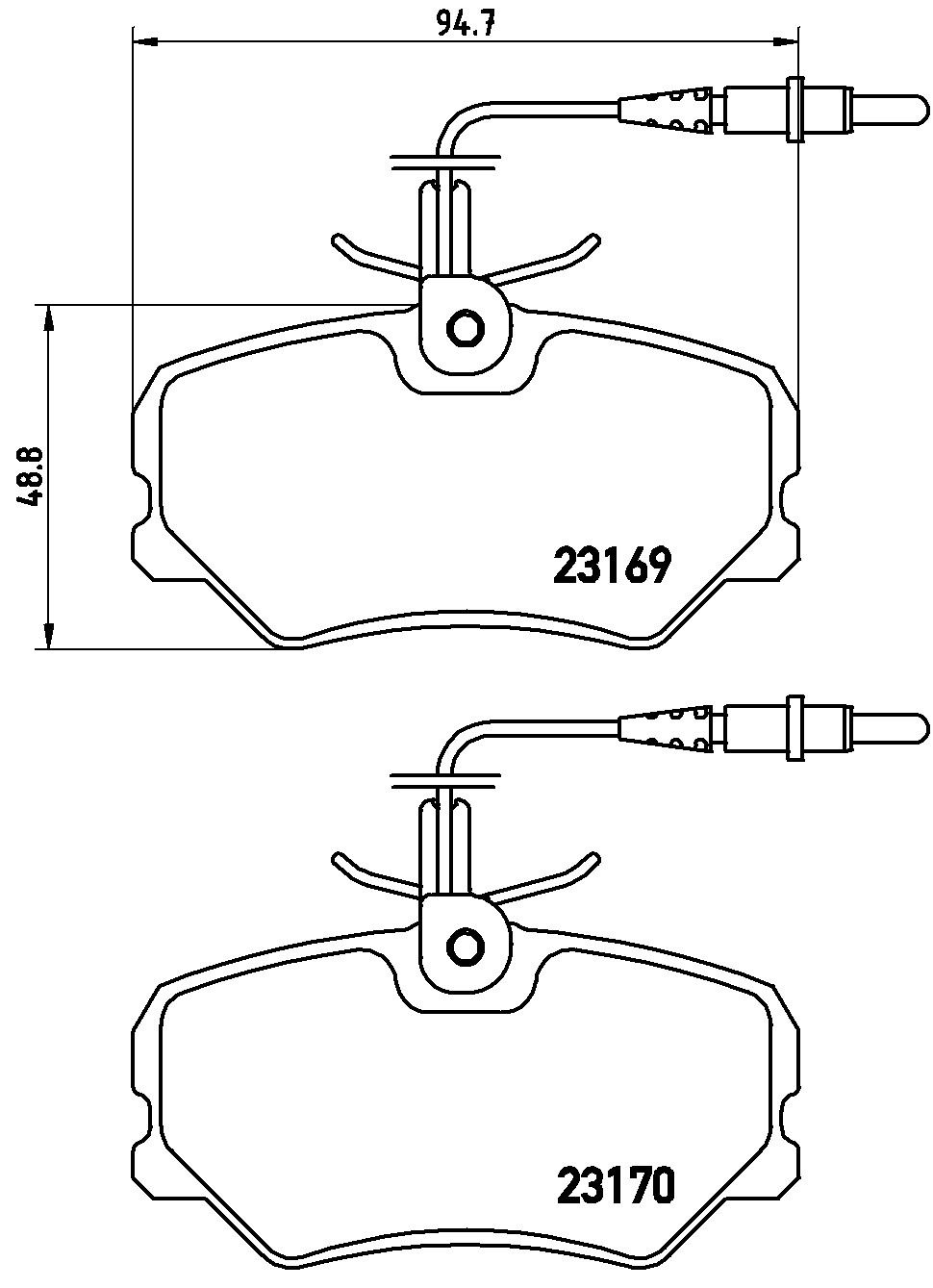 JEU DE PLAQUETTES DE FREIN BREMBO PEUGEOT 306 – Image 2